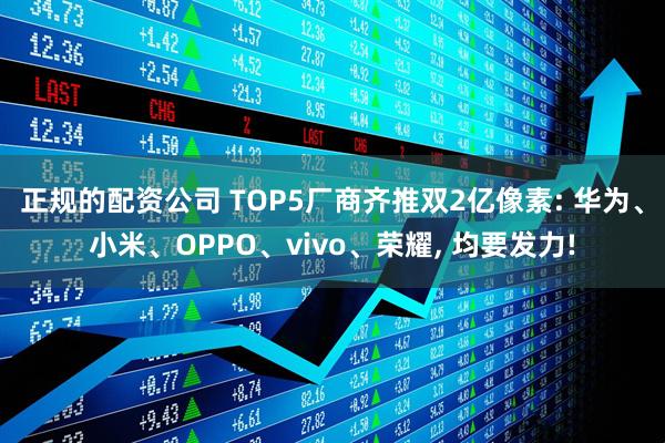 正规的配资公司 TOP5厂商齐推双2亿像素: 华为、小米、OPPO、vivo、荣耀, 均要发力!